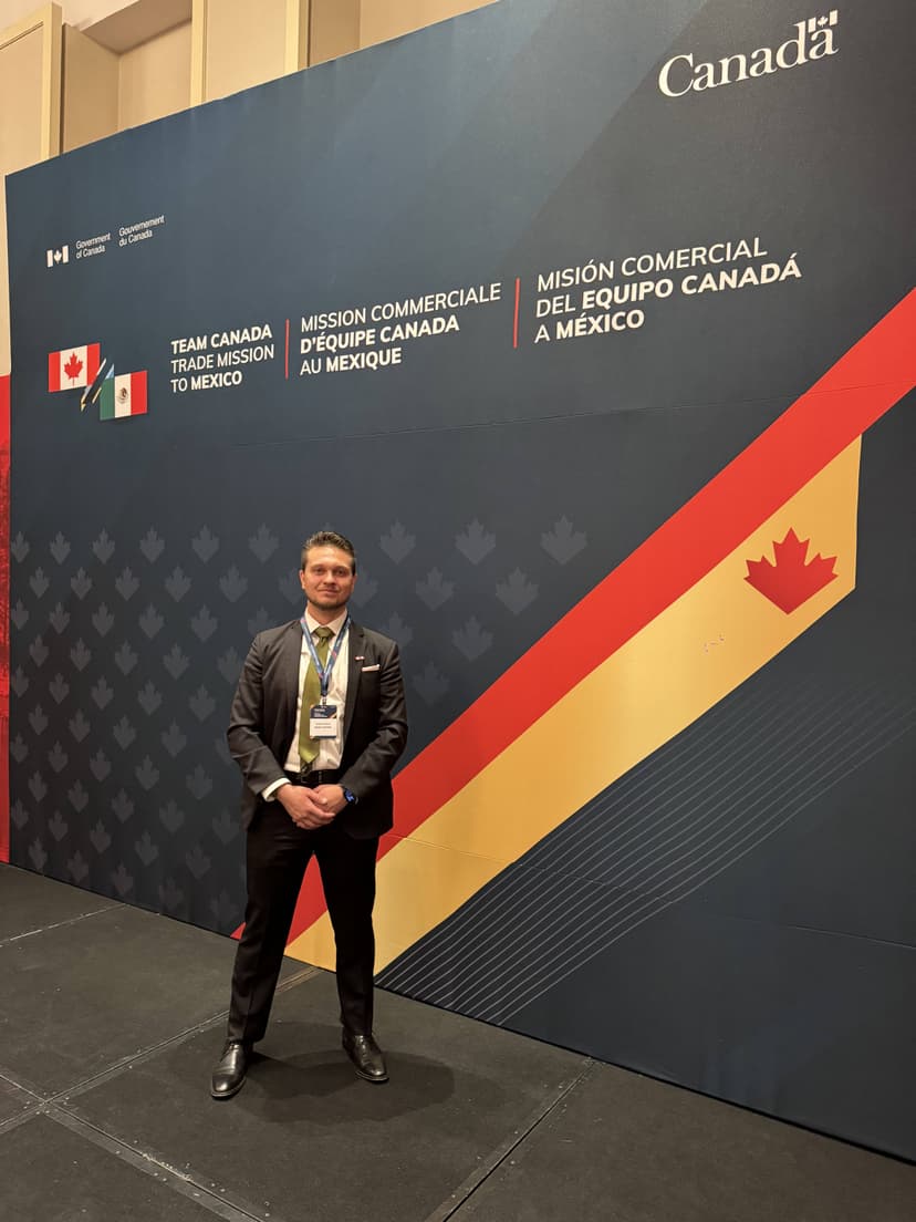 Robert Katona at Team Canada Trade Mission banner