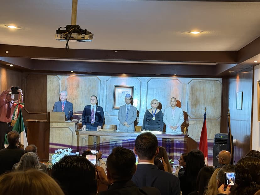 Head table at the Embassy of Nepal event, Mexico City